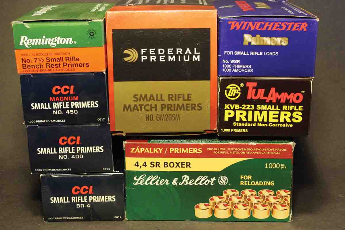 Trying different primers tends to make the most difference in smaller cartridges, such as the .17 Hornady Hornet, .22 Hornet and .22 K-Hornet.